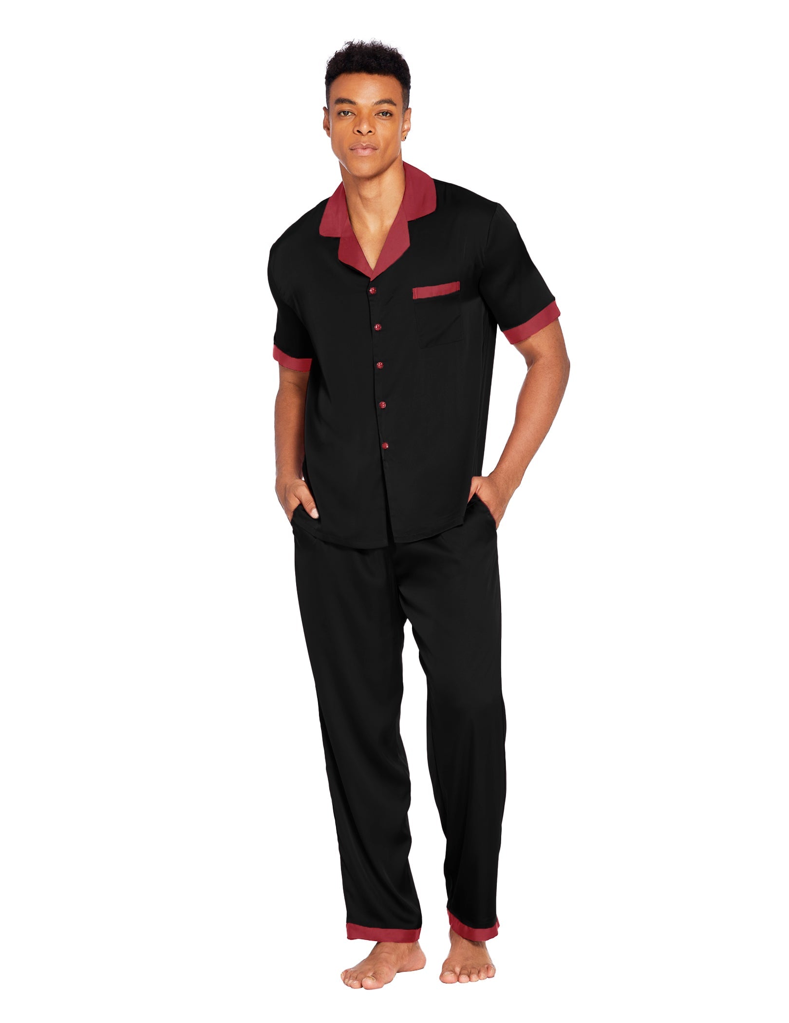 Men Classic Satin Pajamas Set (US Only)