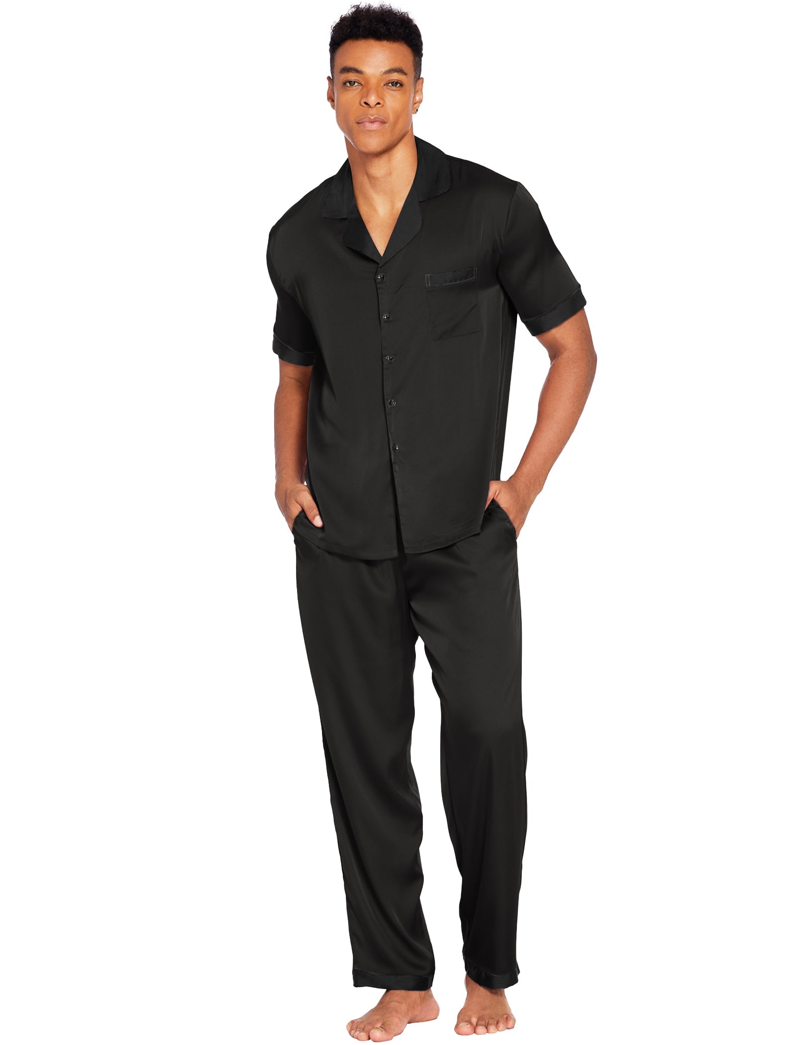 Men Classic Satin Pajamas Set (US Only)