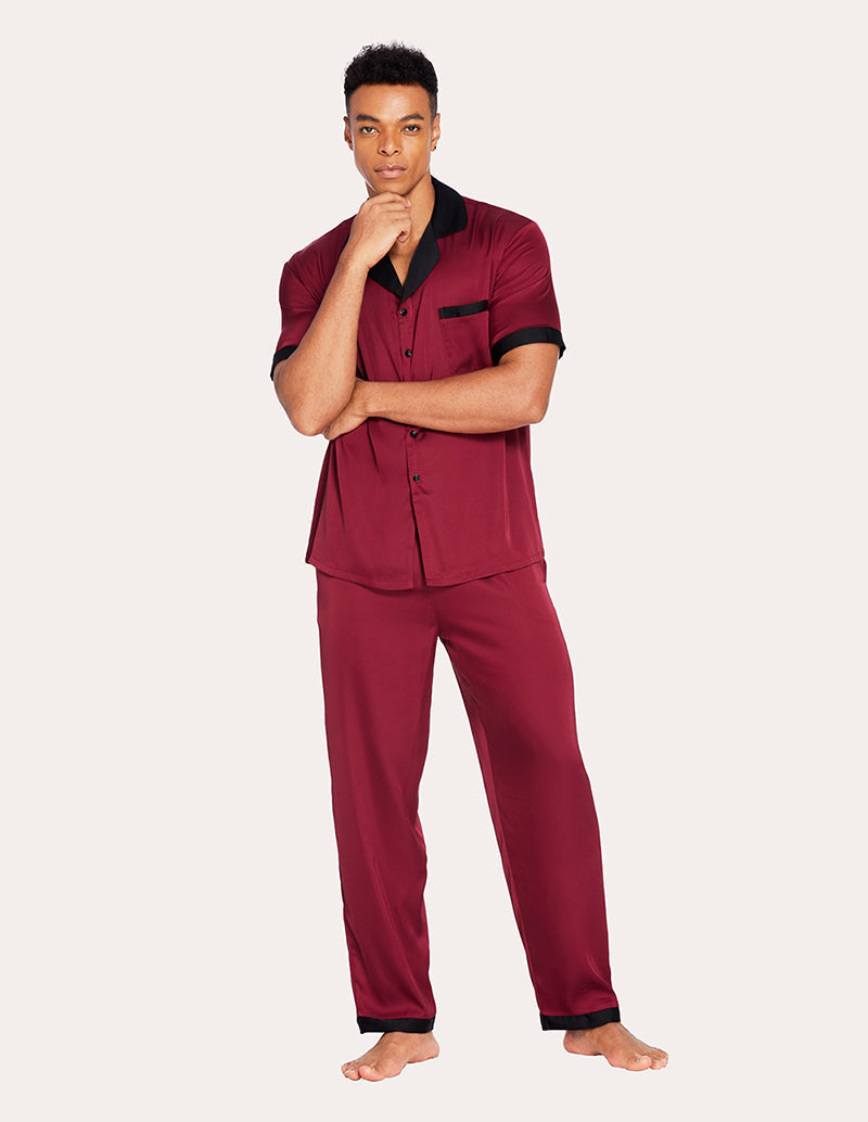 Men Classic Satin Pajamas Set (US Only)