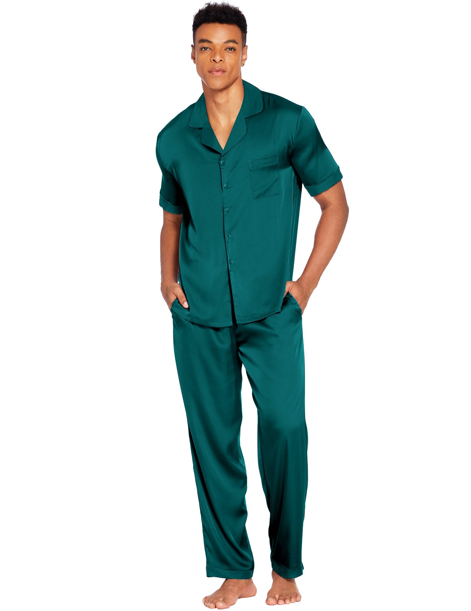 Men Classic Satin Pajamas Set (US Only)