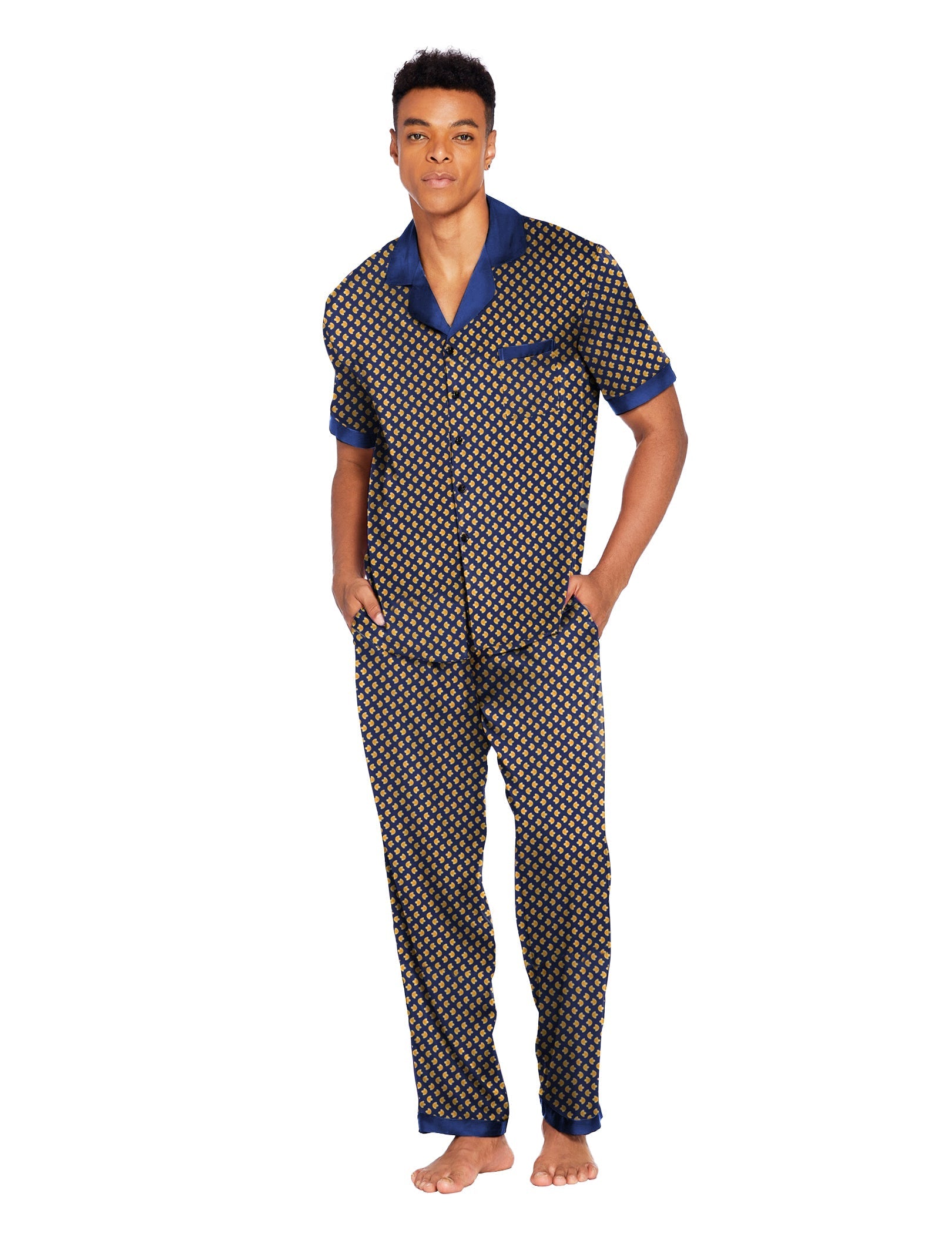 Men Classic Satin Pajamas Set (US Only)