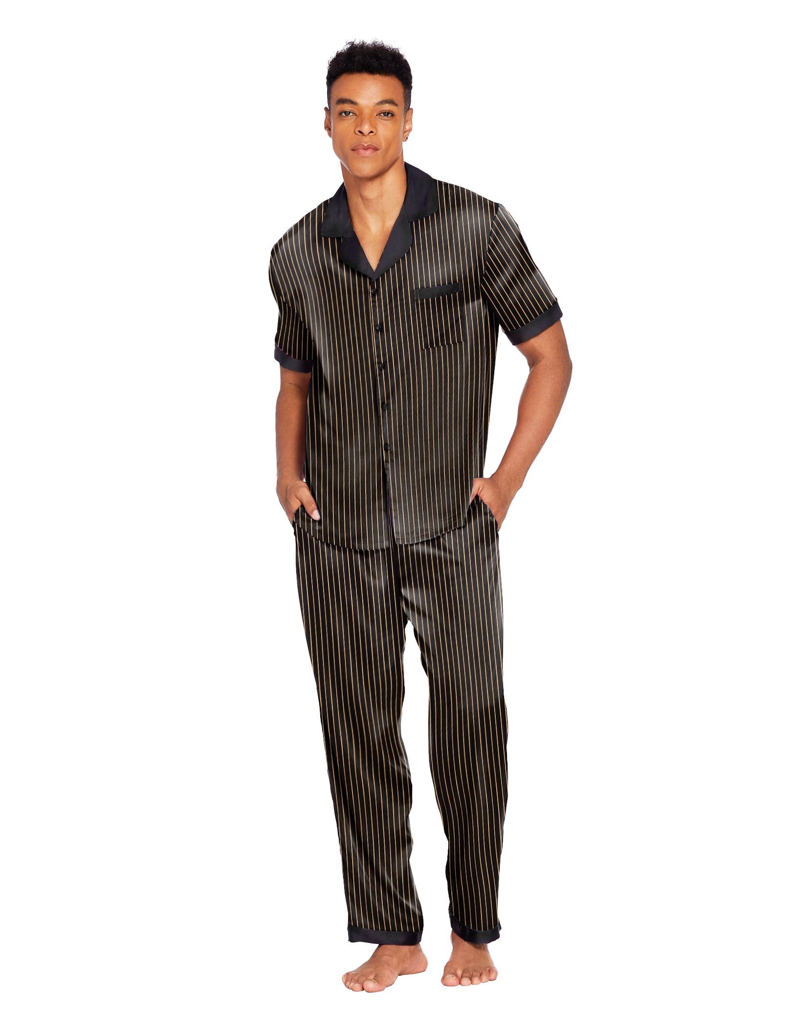Men Classic Satin Pajamas Set (US Only)