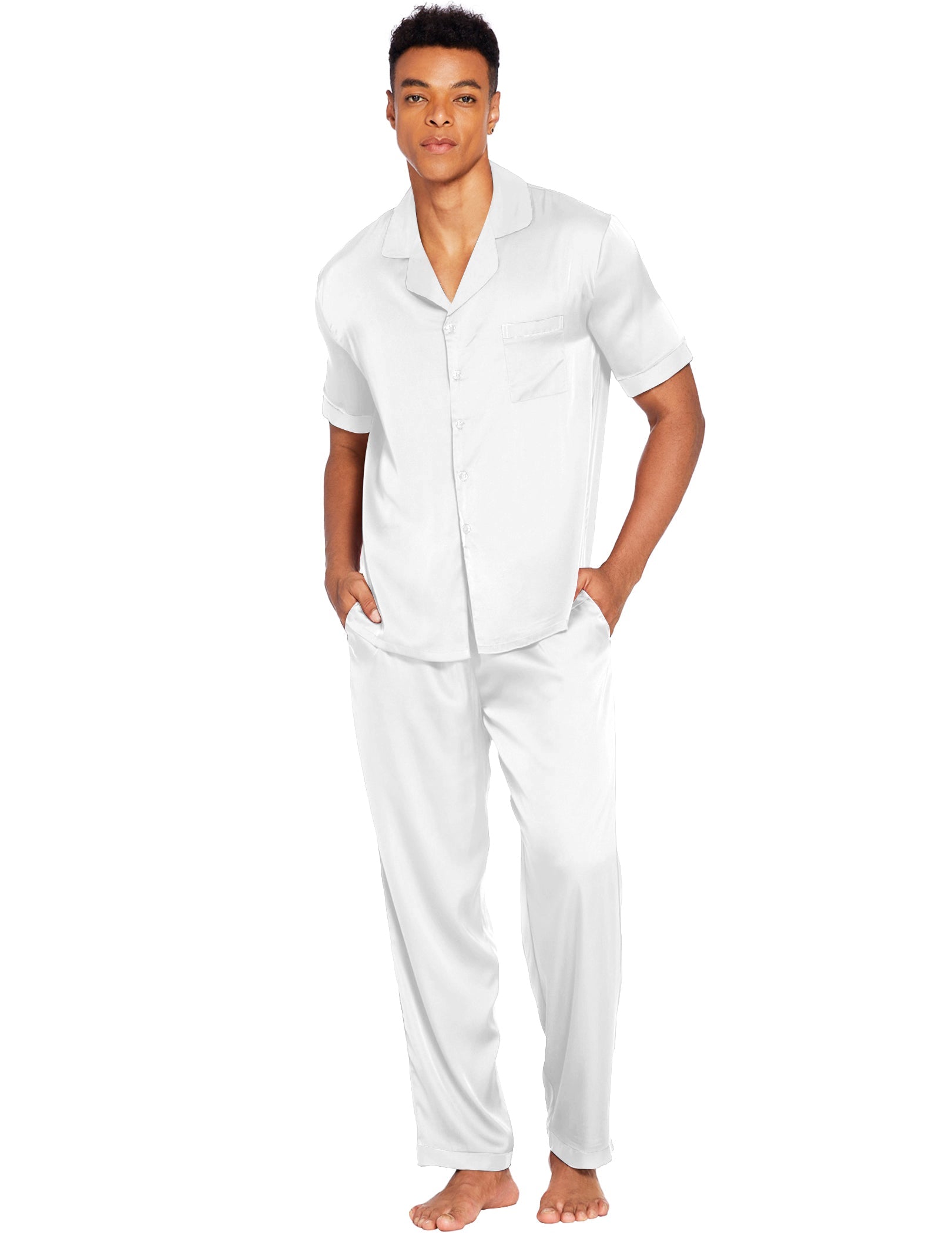 Men Classic Satin Pajamas Set (US Only)