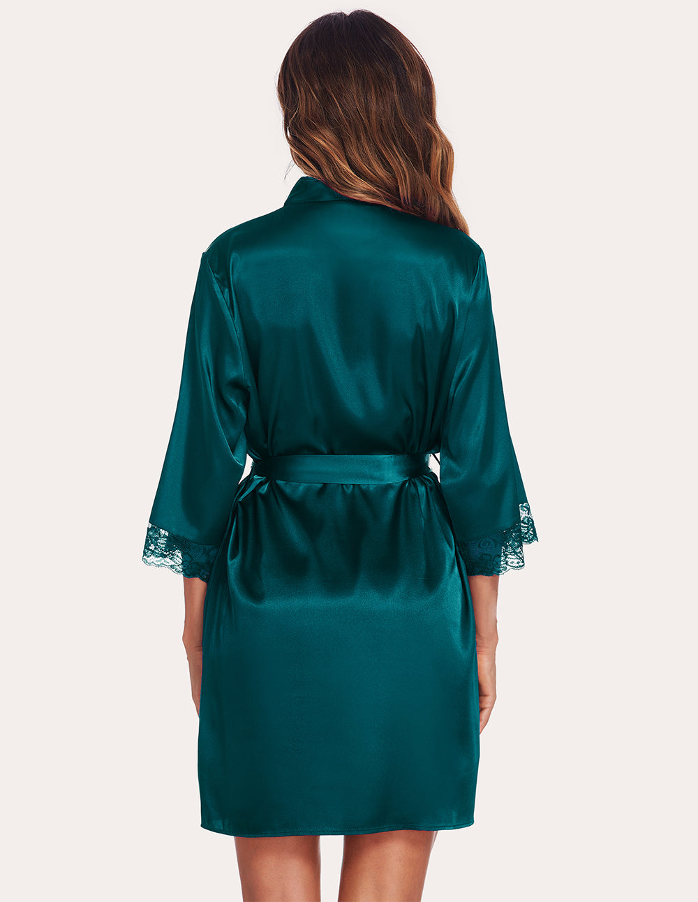 Satin Pajamas Cami Nightdress with Robe (US Only)