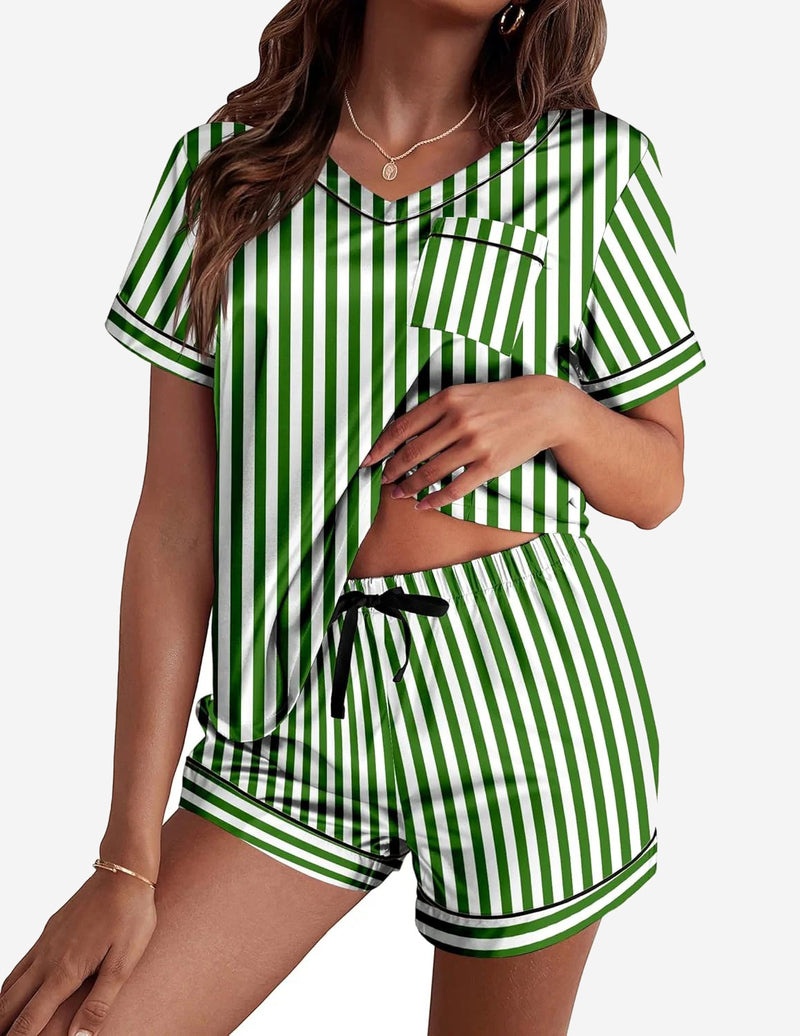 Silk Pajama Satin Pj Set Two Piece Soft Sets