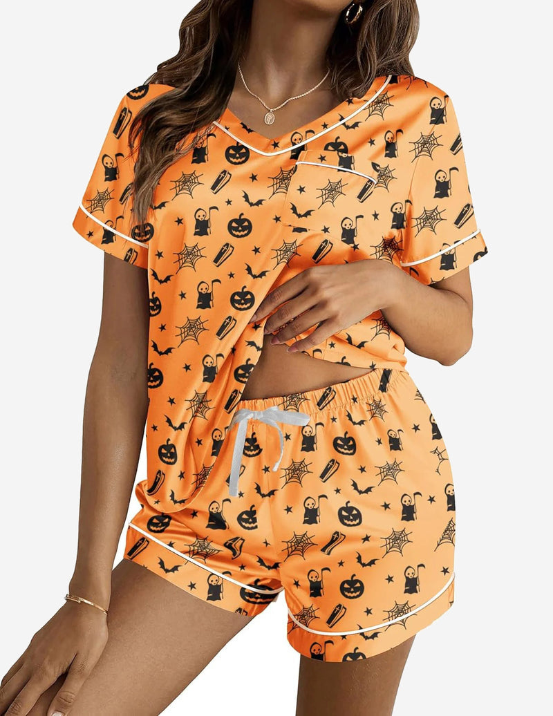 Silk Pajama Satin Pj Set Two Piece Soft Sets