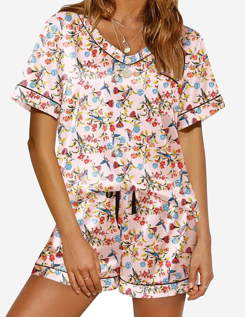Silk Pajama Satin Pj Set Two Piece Soft Sets
