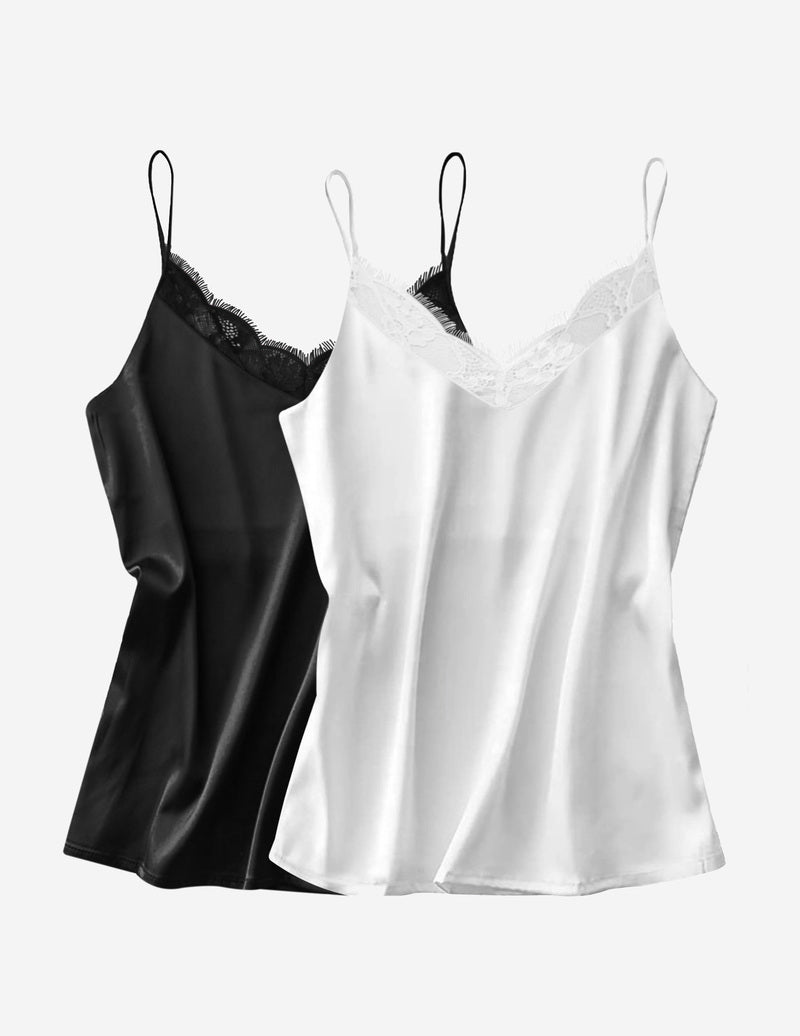 2-Pack Lace Spaghetti Strap Tank Top (US Only)