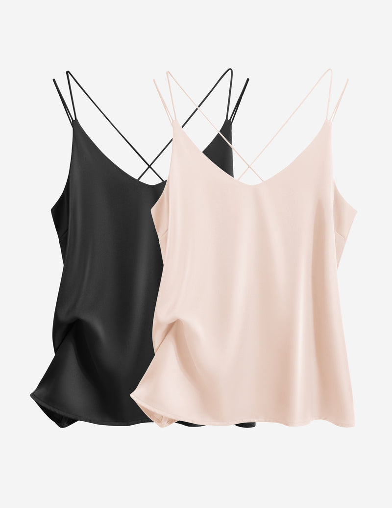 2-Pack Silk Satin Camisole Tank Top (US Only)