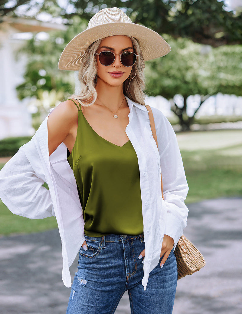 2-Pack Silk Satin Camisole Tank Top (US Only)