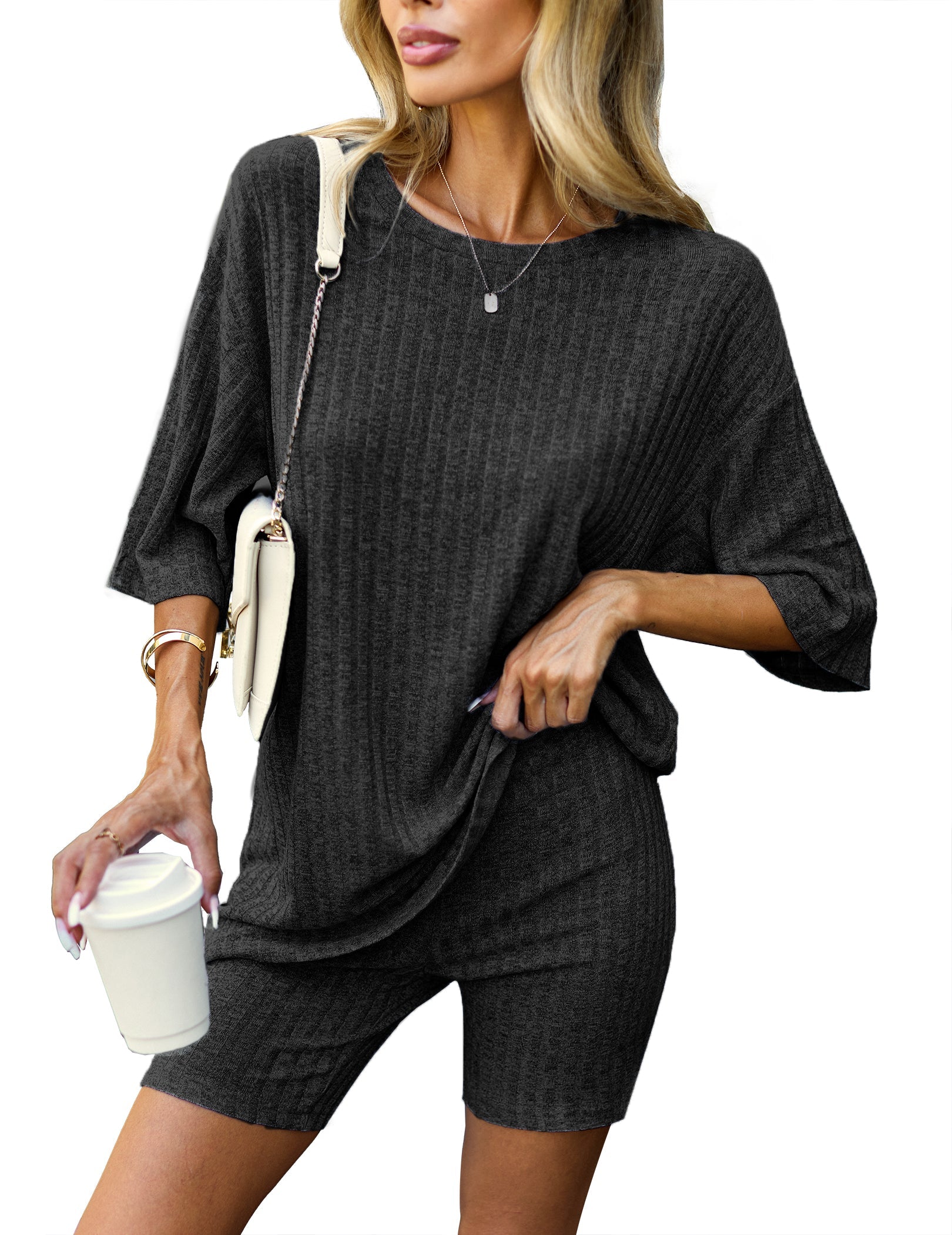 Knit Pajamas 2 Piece Lounge Sets (US Only)