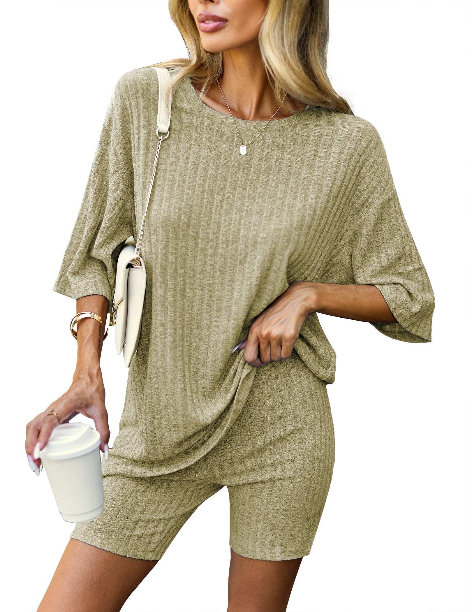 Knit Pajamas 2 Piece Lounge Sets (US Only)