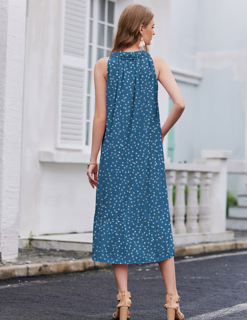Sleeveless Nightgown with Pockets Soft Nightdress (US Only)