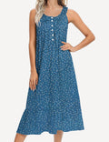 Sleeveless Nightgown with Pockets Soft Nightdress (US Only)