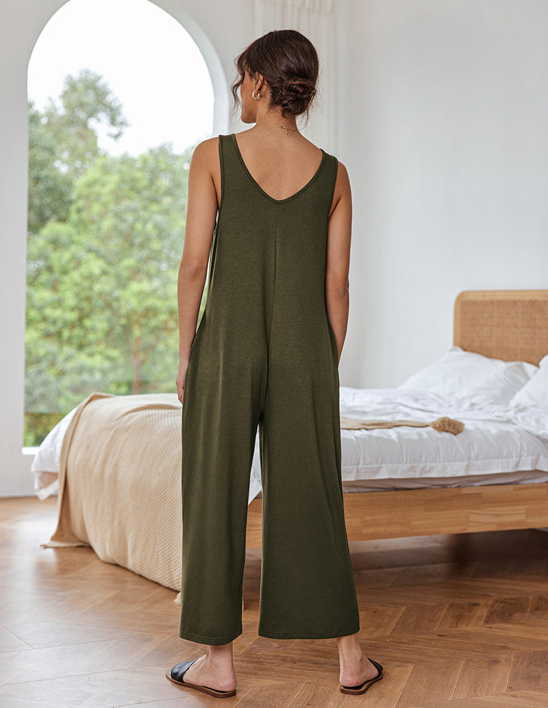 Casual Sleeveless Loose Jumpsuits (US Only)