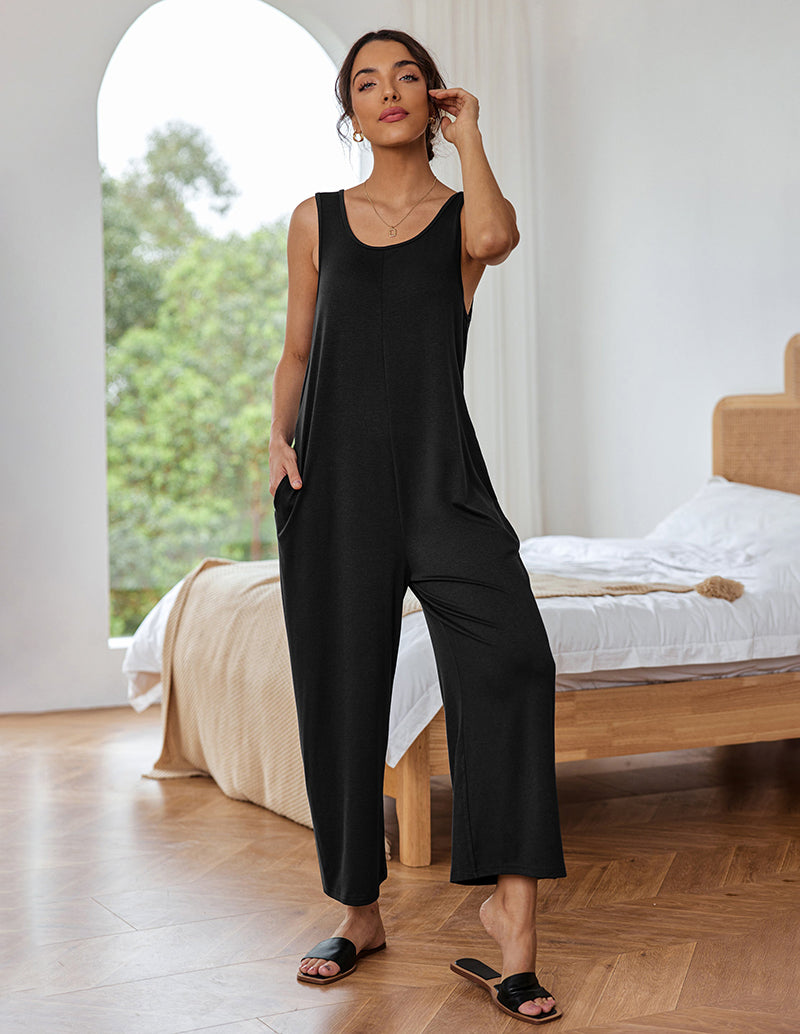Casual Sleeveless Loose Jumpsuits (US Only)