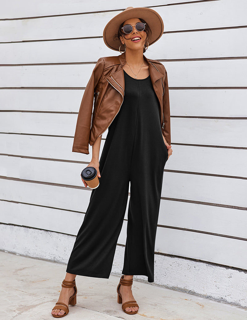 Casual Sleeveless Loose Jumpsuits (US Only)
