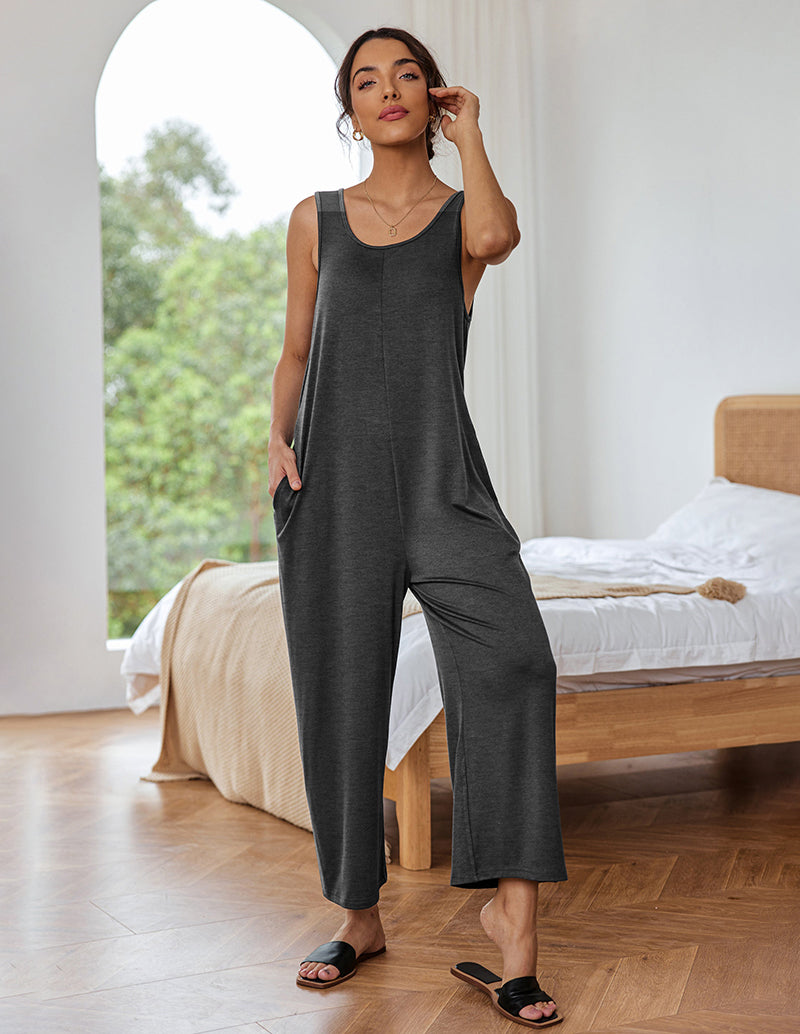 Casual Sleeveless Loose Jumpsuits (US Only)