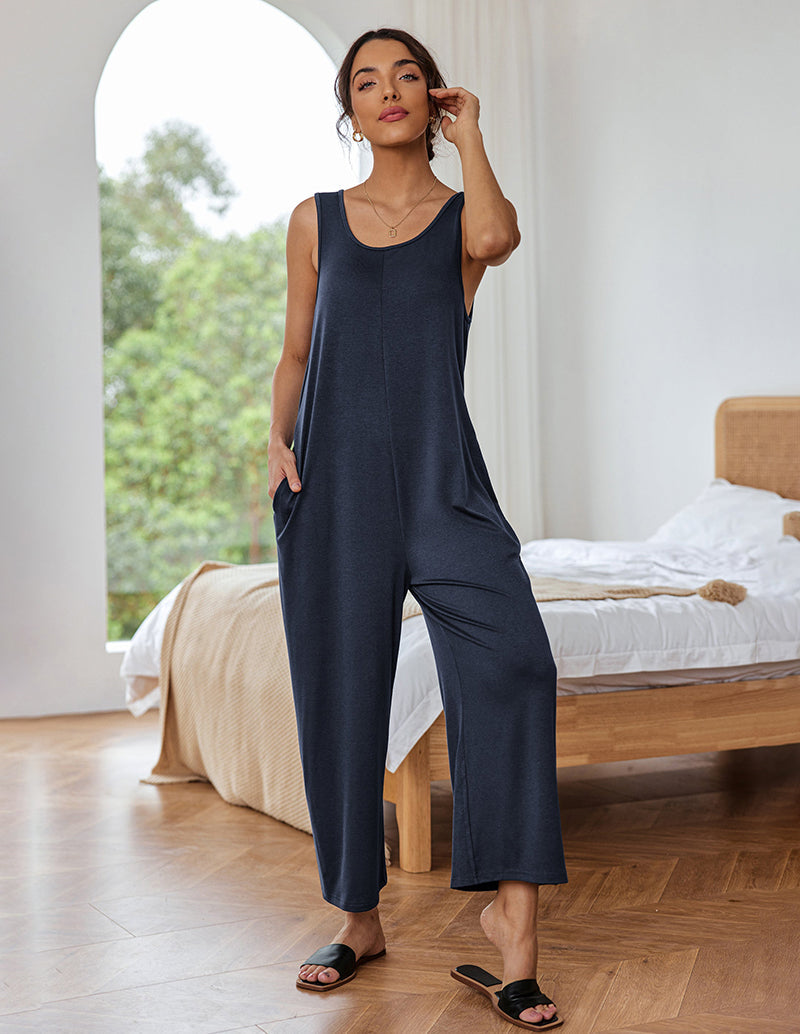 Casual Sleeveless Loose Jumpsuits (US Only)