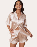 Satin Ruffled 2-Piece Pajamas Set (US Only)