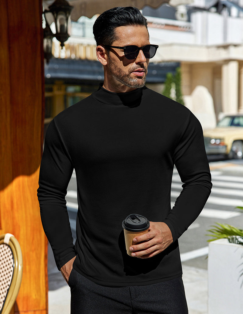 Men Mock Turtleneck Pullover Undershirt (US Only)