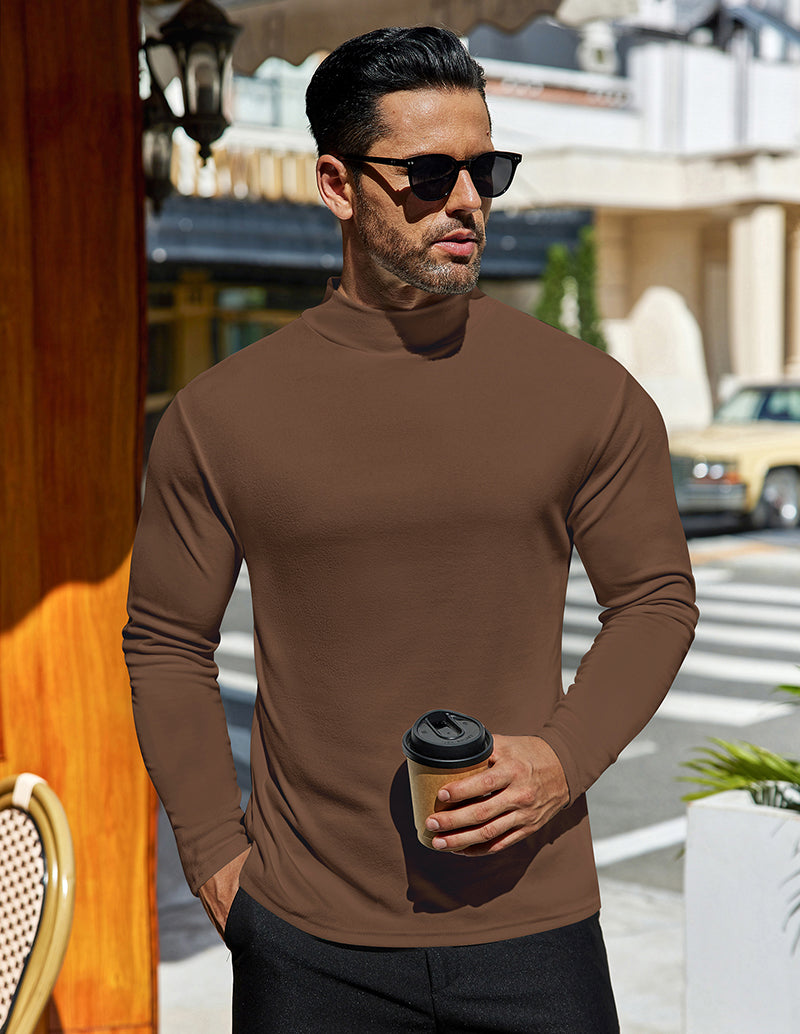 Men Mock Turtleneck Pullover Undershirt (US Only)