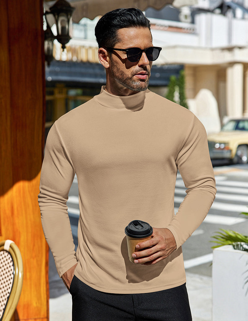 Men Mock Turtleneck Pullover Undershirt (US Only)