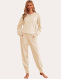 2 Piece Knit Long Sleeve Pajamas Sweatsuit (US Only)