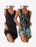2 Pack Sleeveless Sleep Shirts V-Neck Tank Nightdress