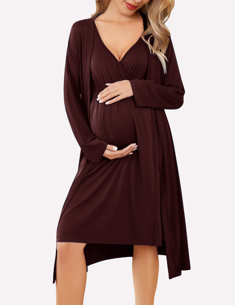 Nursing Nightgown and Robe Set (US Only)