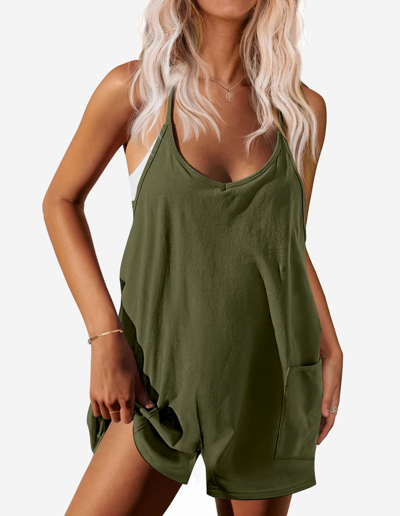 Casual Sleeveless Shorts Overalls Rompers (US Only)