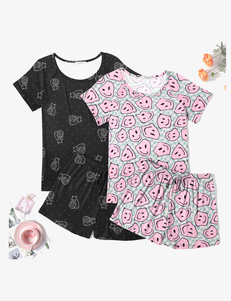 2 Packs Short Sleeve Pajama Set (US Only)