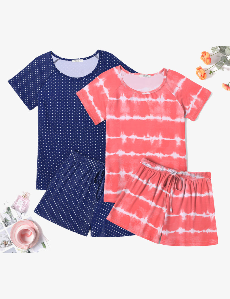 2 Packs Short Sleeve Pajama Set (US Only)