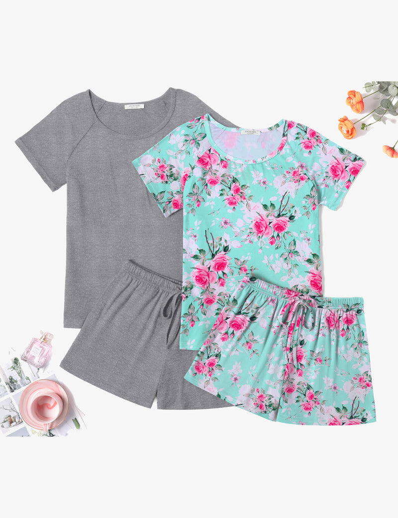 2 Packs Short Sleeve Pajama Set (US Only)