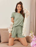 Casual 2-Piece Ribbed Knit Pajamas Set (US Only)