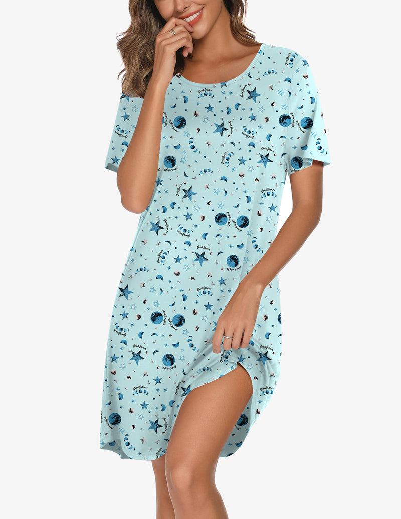3 Pack Nightgowns Button Down Neck Nightshirt