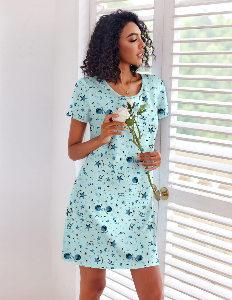 3 Pack Nightgowns Button Down Neck Nightshirt