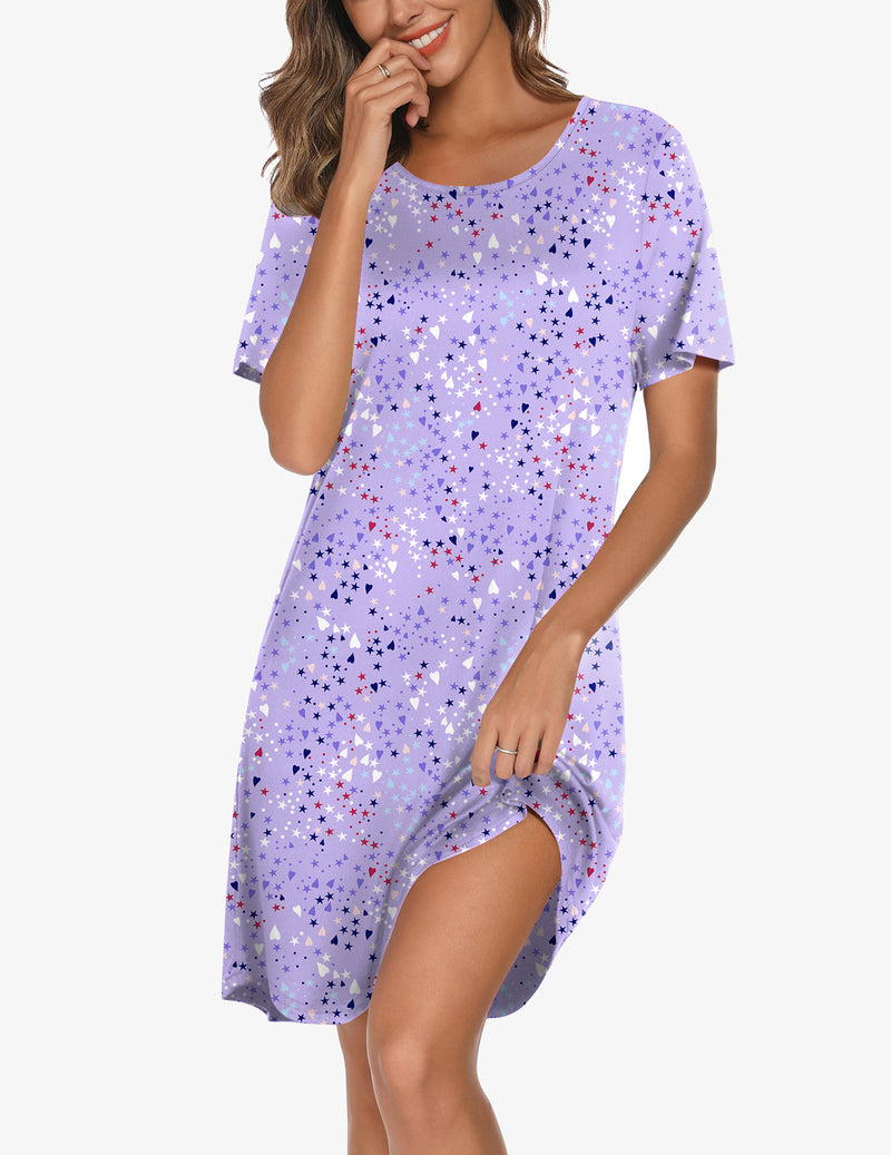 3 Pack Nightgowns Button Down Neck Nightshirt