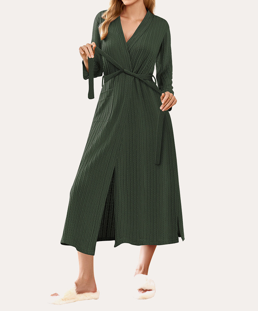 Lightweight Long Waffle Robe (US Only)