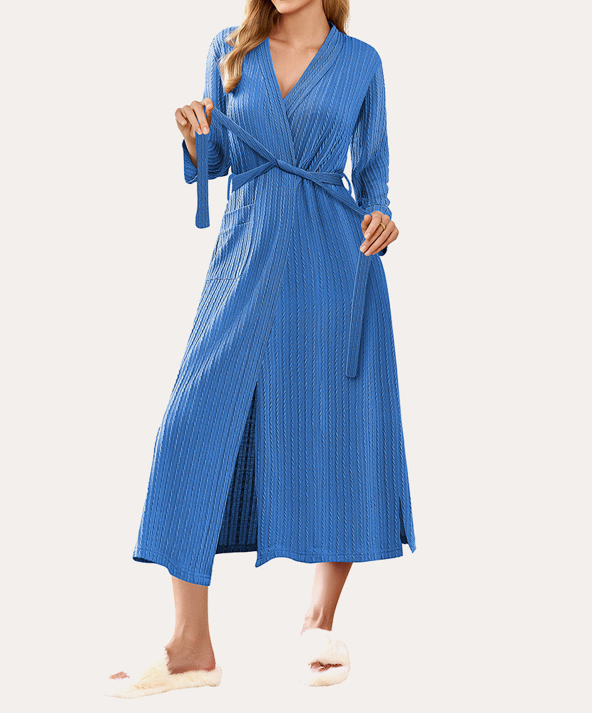 Lightweight Long Waffle Robe (US Only)
