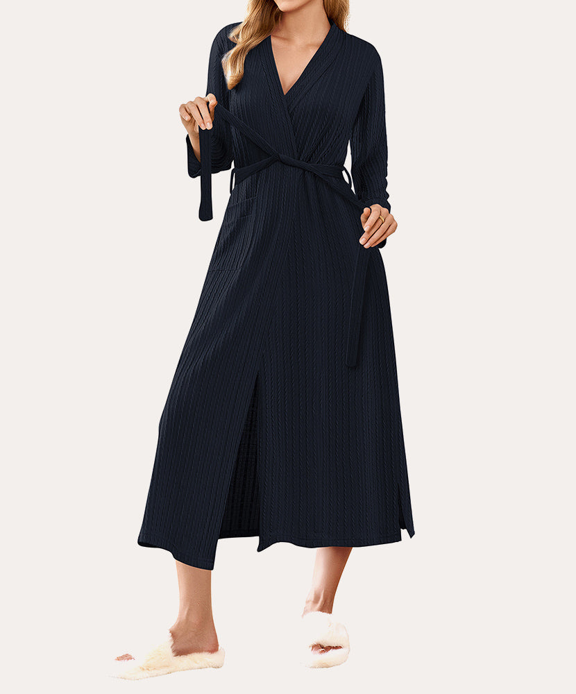 Lightweight Long Waffle Robe (US Only)