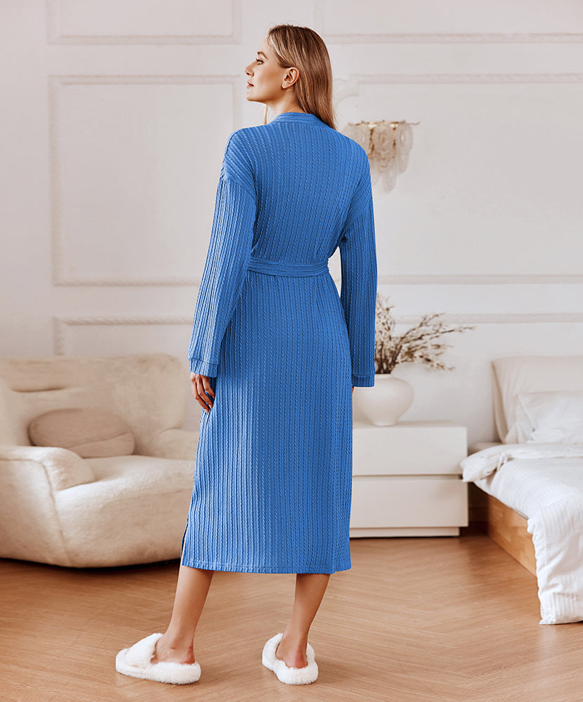 Lightweight Long Waffle Robe (US Only)