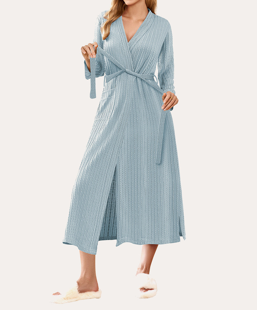 Lightweight Long Waffle Robe (US Only)