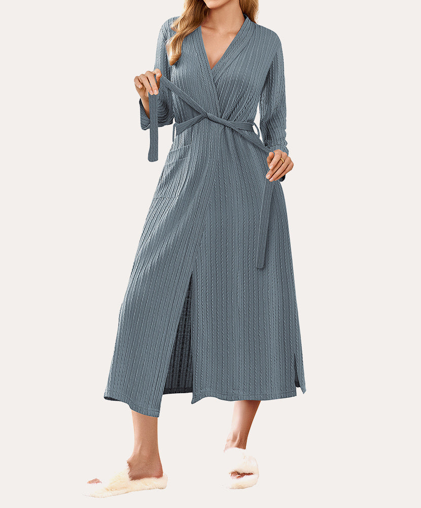 Lightweight Long Waffle Robe (US Only)