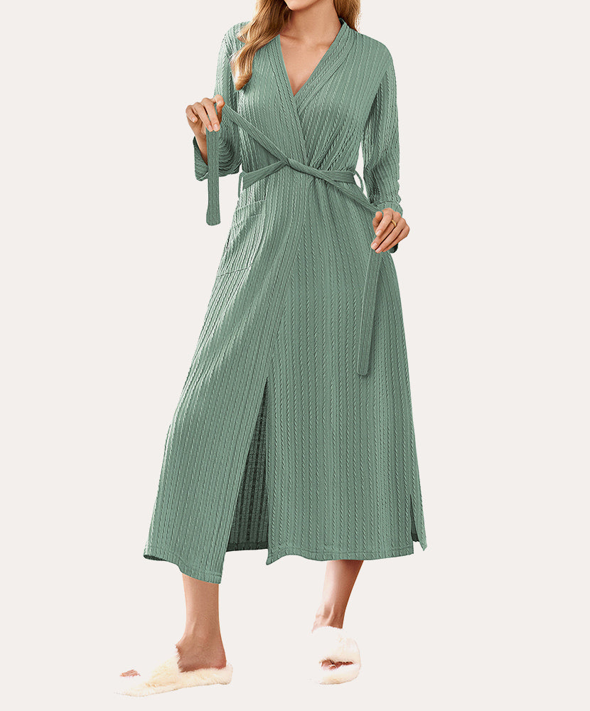 Lightweight Long Waffle Robe (US Only)