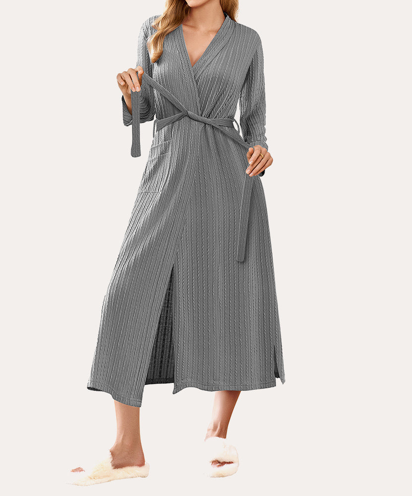Lightweight Long Waffle Robe (US Only)