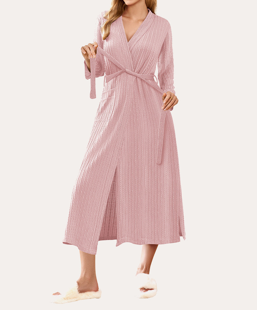 Lightweight Long Waffle Robe (US Only)