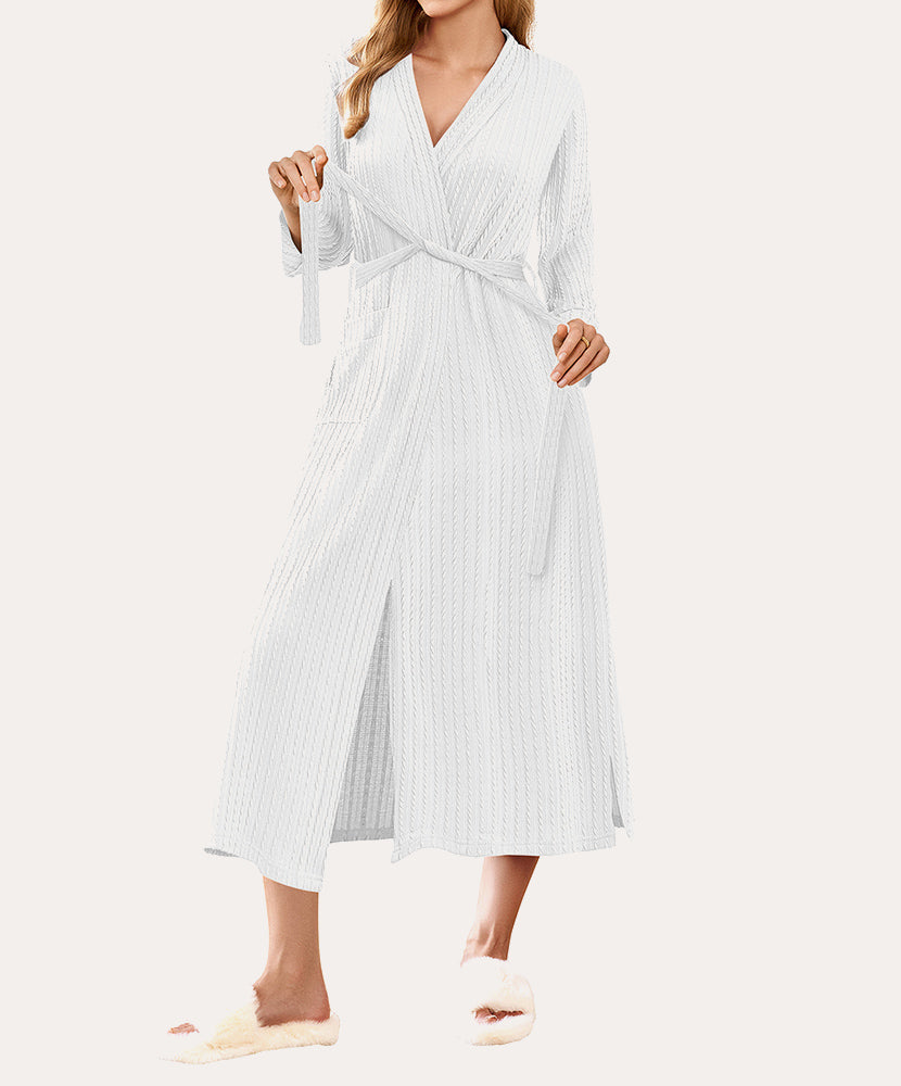 Lightweight Long Waffle Robe (US Only)