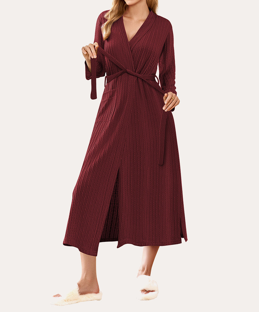 Lightweight Long Waffle Robe (US Only)
