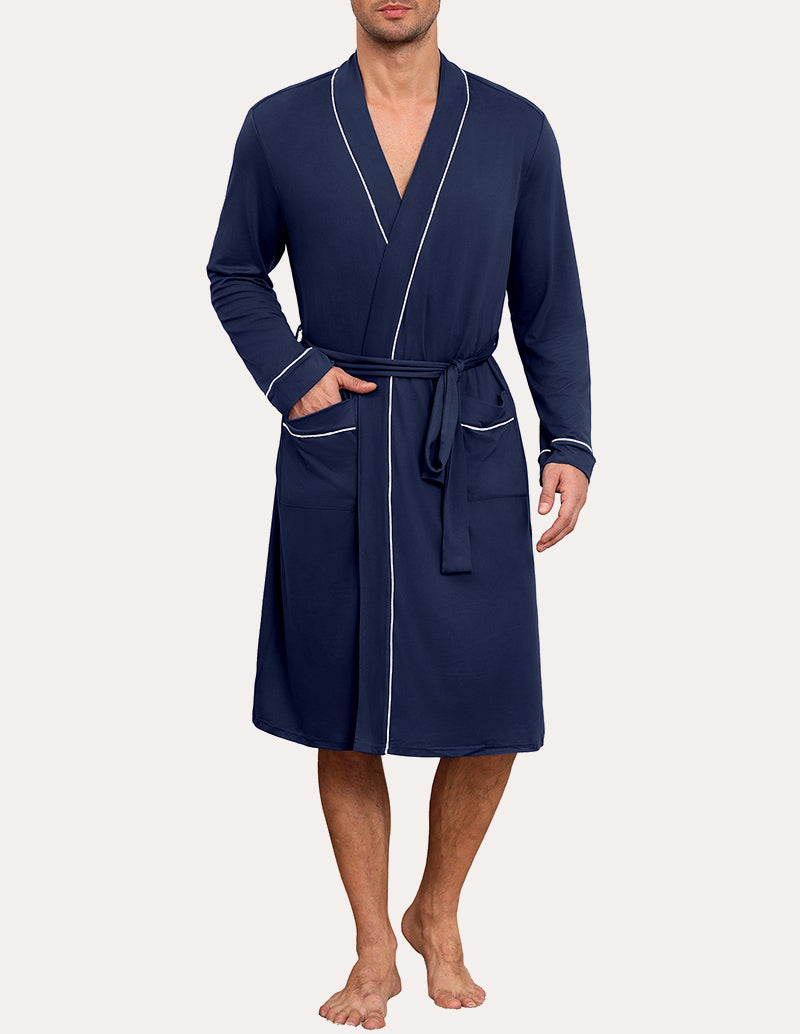 Mens Knee Length Kimono Robe (US Only)